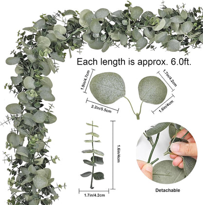 Dolicer 6FT Artificial Eucalyptus Garland Faux Greenery Garland