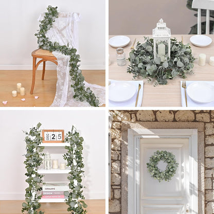 Dolicer 6FT Artificial Eucalyptus Garland Faux Greenery Garland