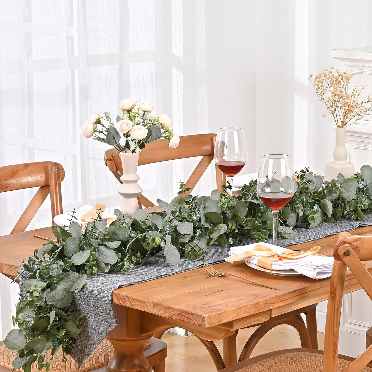 Dolicer 6FT Artificial Eucalyptus Garland Faux Greenery Garland