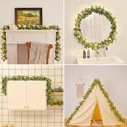 Dolicer 6FT Artificial Eucalyptus Garland Faux Greenery Garland