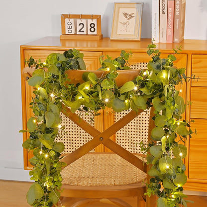 Dolicer 6FT Artificial Eucalyptus Garland Faux Greenery Garland