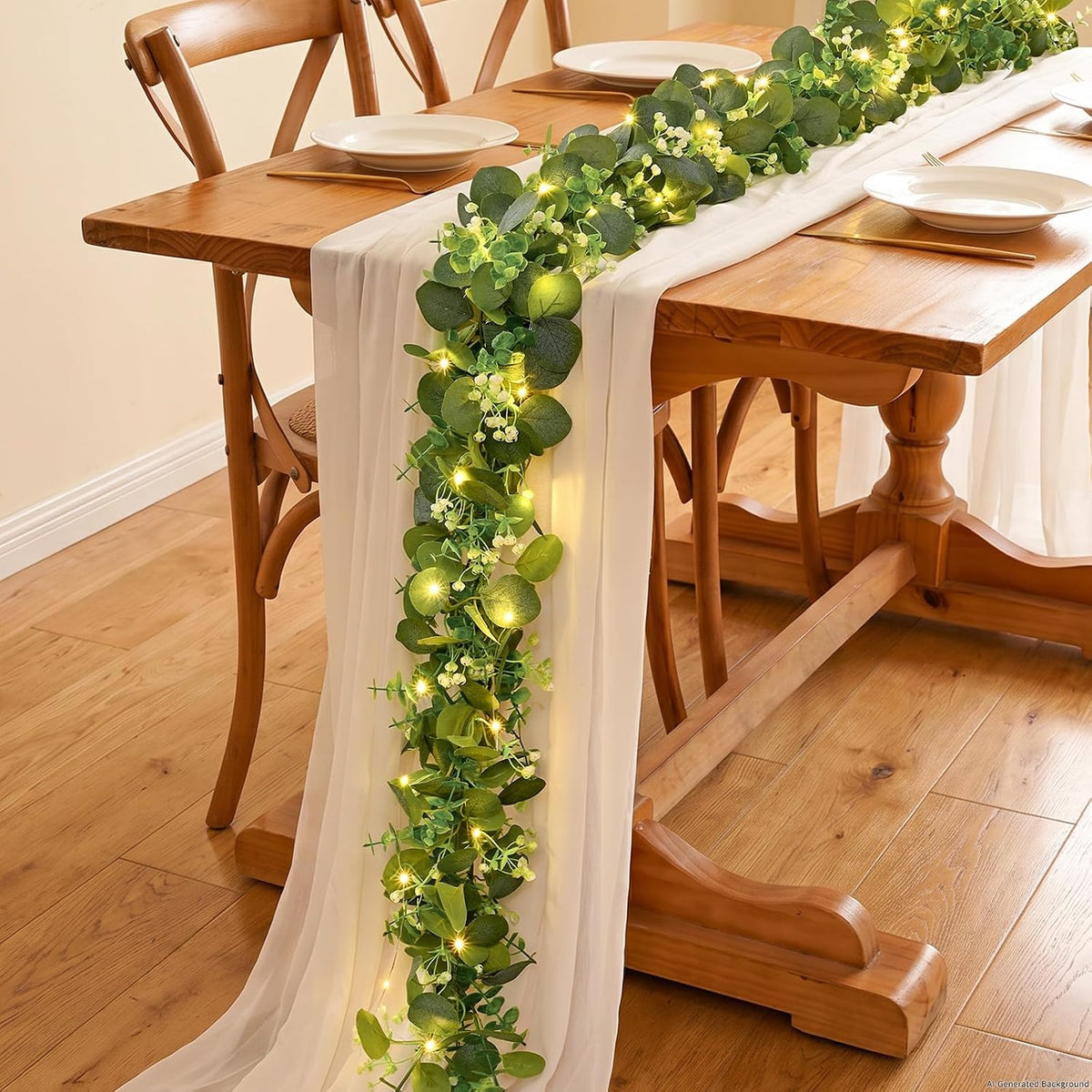 Dolicer 6FT Artificial Eucalyptus Garland Faux Greenery Garland