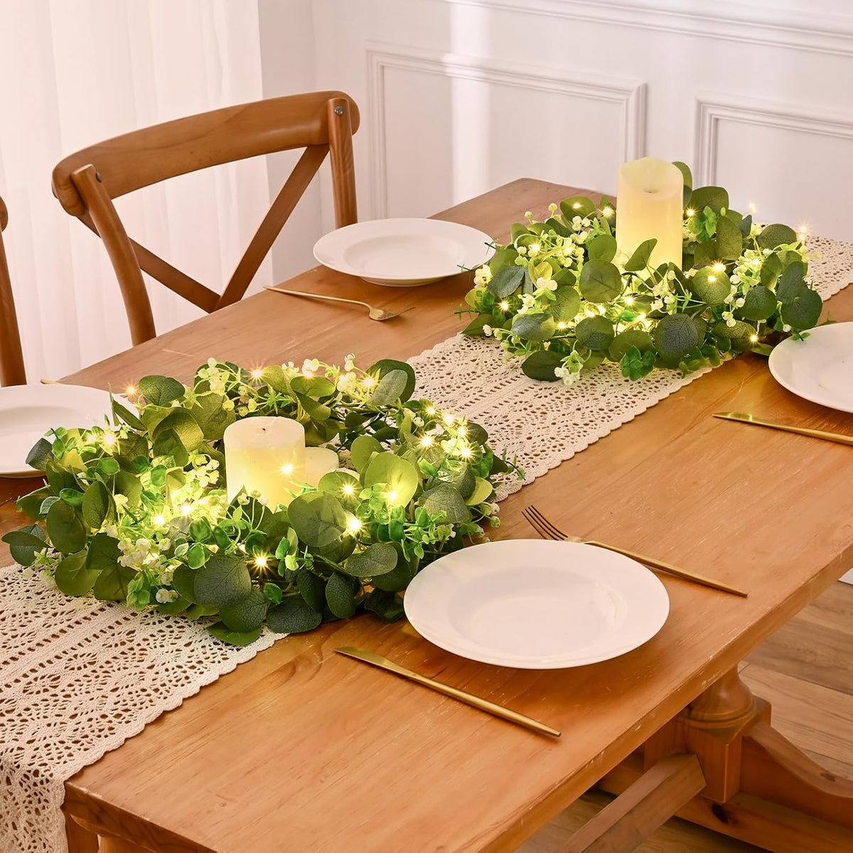Dolicer 6FT Artificial Eucalyptus Garland Faux Greenery Garland