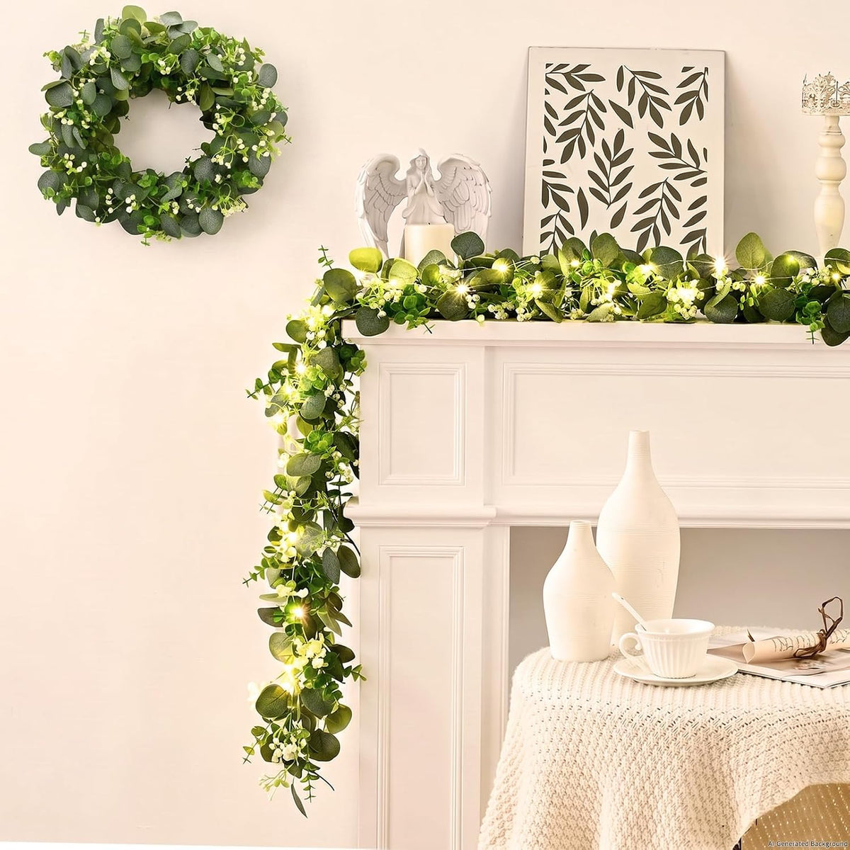 Dolicer 6FT Artificial Eucalyptus Garland Faux Greenery Garland