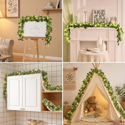 Dolicer 6FT Artificial Eucalyptus Garland Faux Greenery Garland