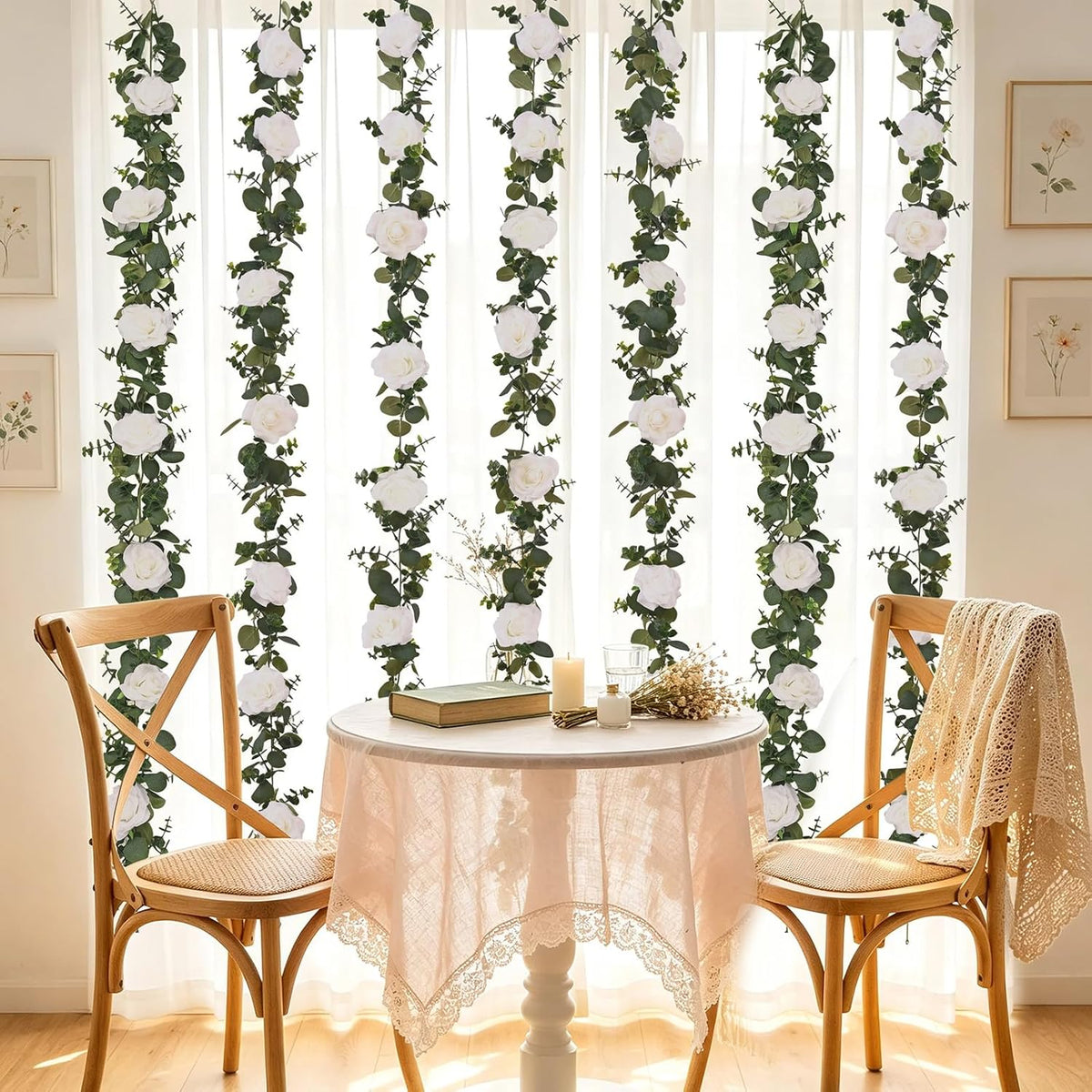 Dolicer 6FT Artificial Eucalyptus Garland Faux Greenery Garland