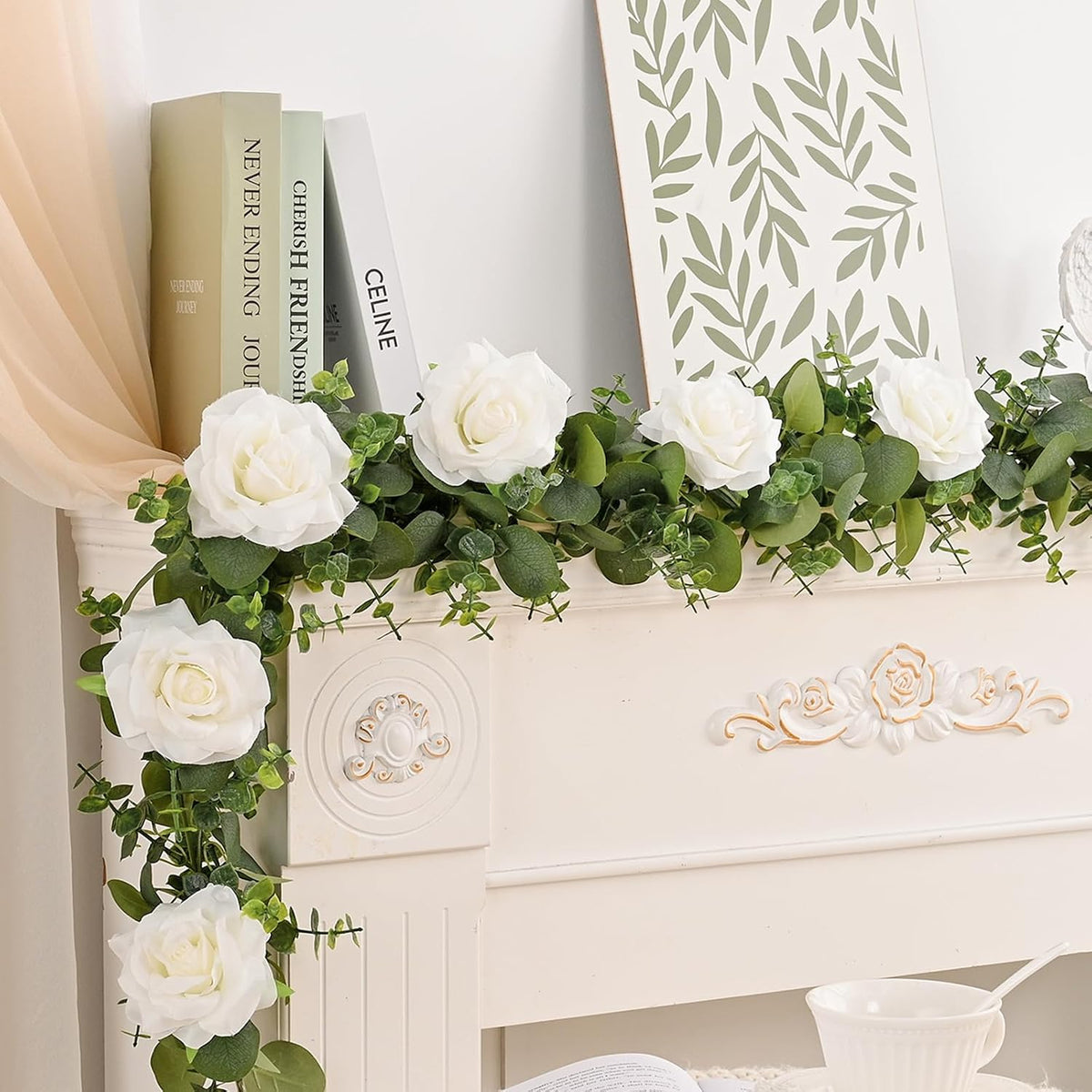 Dolicer 6FT Artificial Eucalyptus Garland Faux Greenery Garland