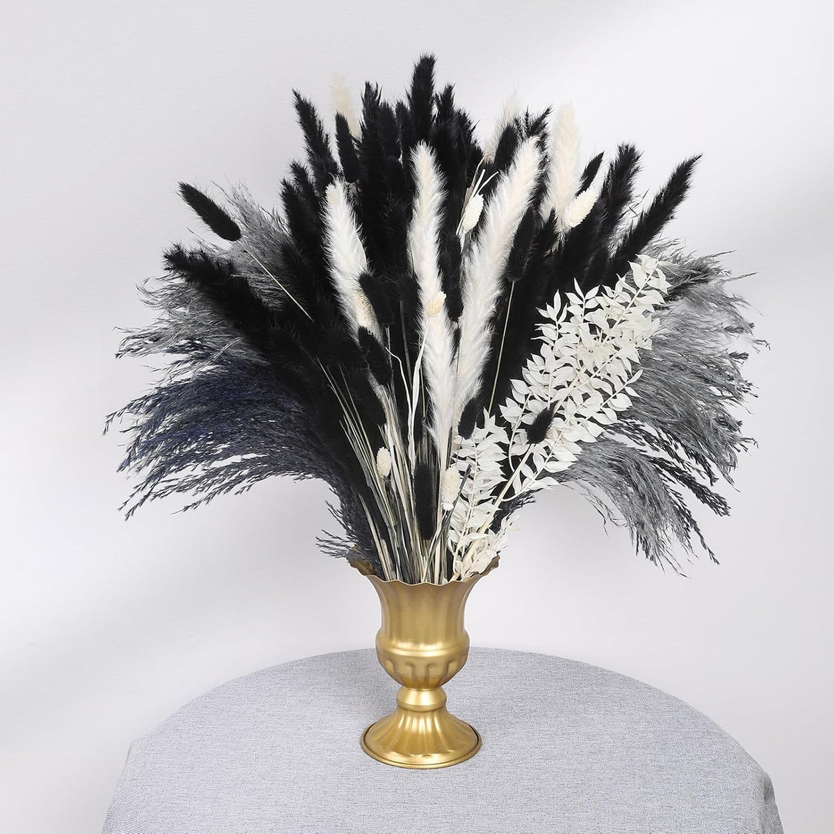 N&T NETING Dried Pampas Grass Boho Set for Crafts Centerpiece, 75Pcs