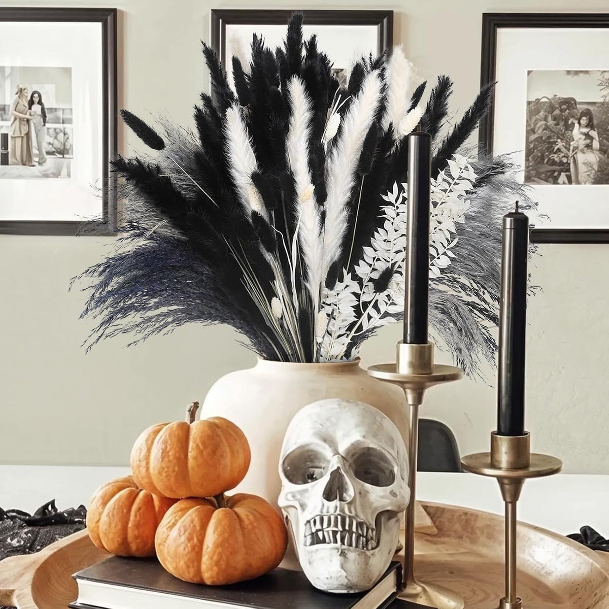 N&T NETING Dried Pampas Grass Boho Set for Crafts Centerpiece, 75Pcs
