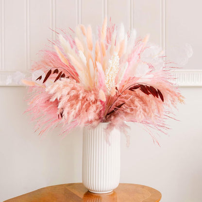 N&T NETING Dried Pampas Grass Boho Set for Crafts Centerpiece, 75Pcs