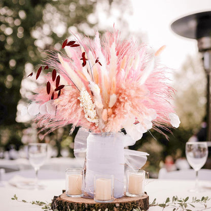 N&T NETING Dried Pampas Grass Boho Set for Crafts Centerpiece, 75Pcs