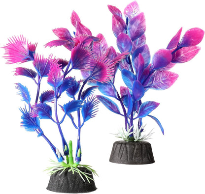 2 Pcs Plastic Artificial Floating Aquarium Plants Small Aquarium Plant for Betta Fish Tank 4.5 Inch Fish Tank Decorations Aquatic Water Grass Plastic Artificial Plant Reptiles Plants
