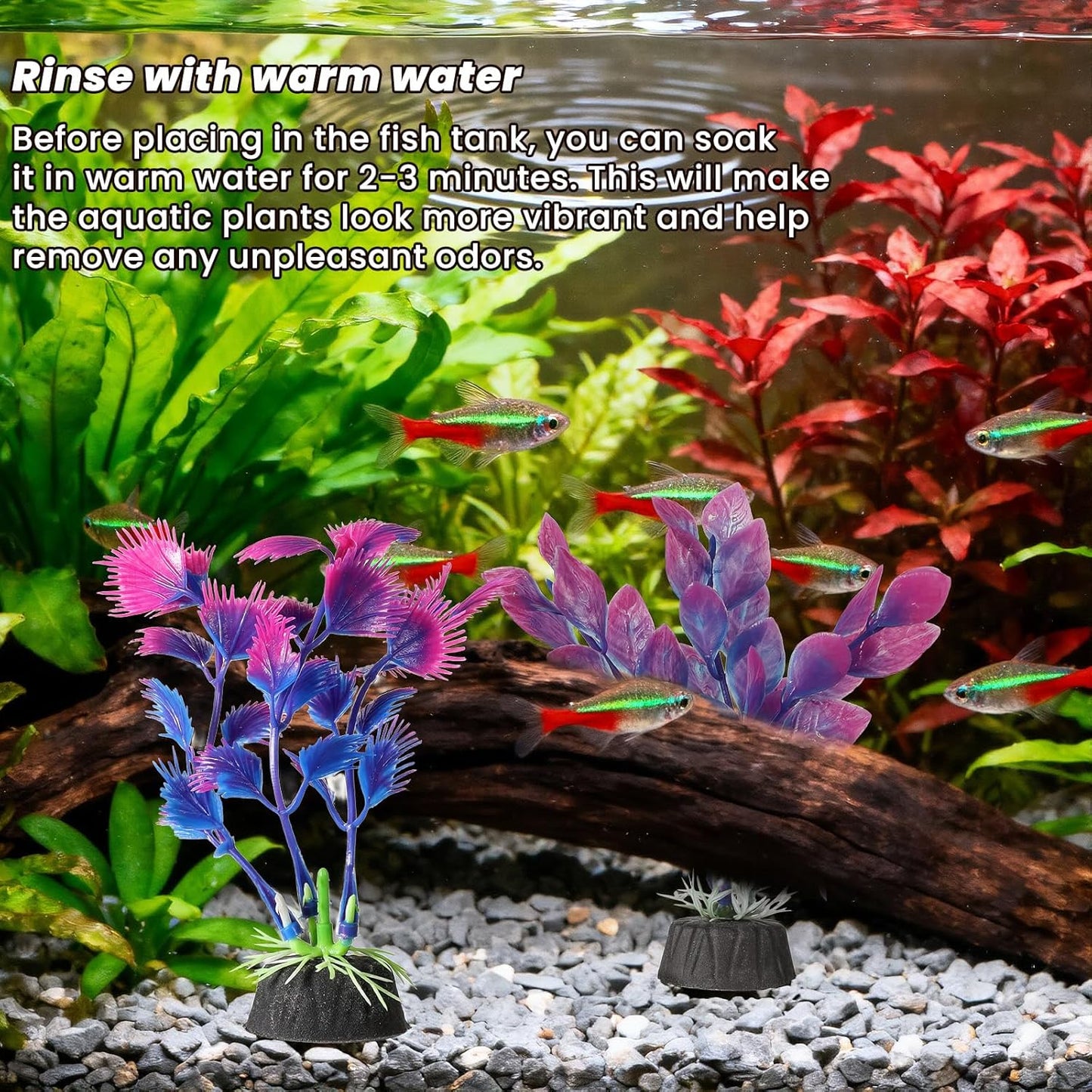 2 Pcs Plastic Artificial Floating Aquarium Plants Small Aquarium Plant for Betta Fish Tank 4.5 Inch Fish Tank Decorations Aquatic Water Grass Plastic Artificial Plant Reptiles Plants