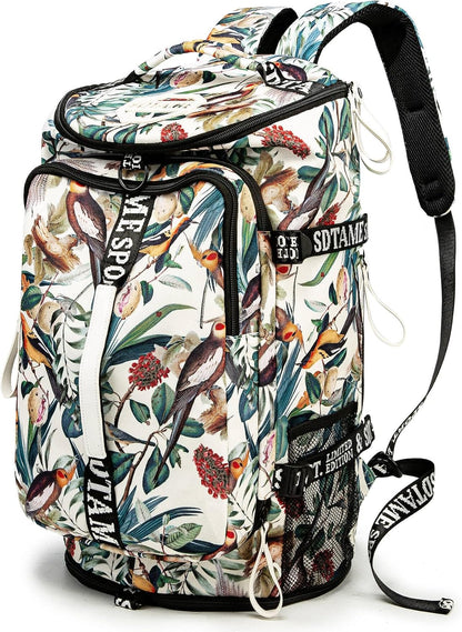 Gym Duffle Bag Backpack,4‑Way Waterproof with Shoe Compartment Travel Laptop
