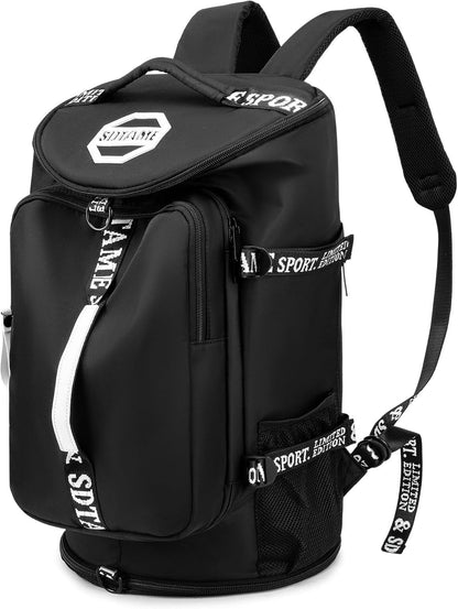 Gym Duffle Bag Backpack,4‑Way Waterproof with Shoe Compartment Travel Laptop