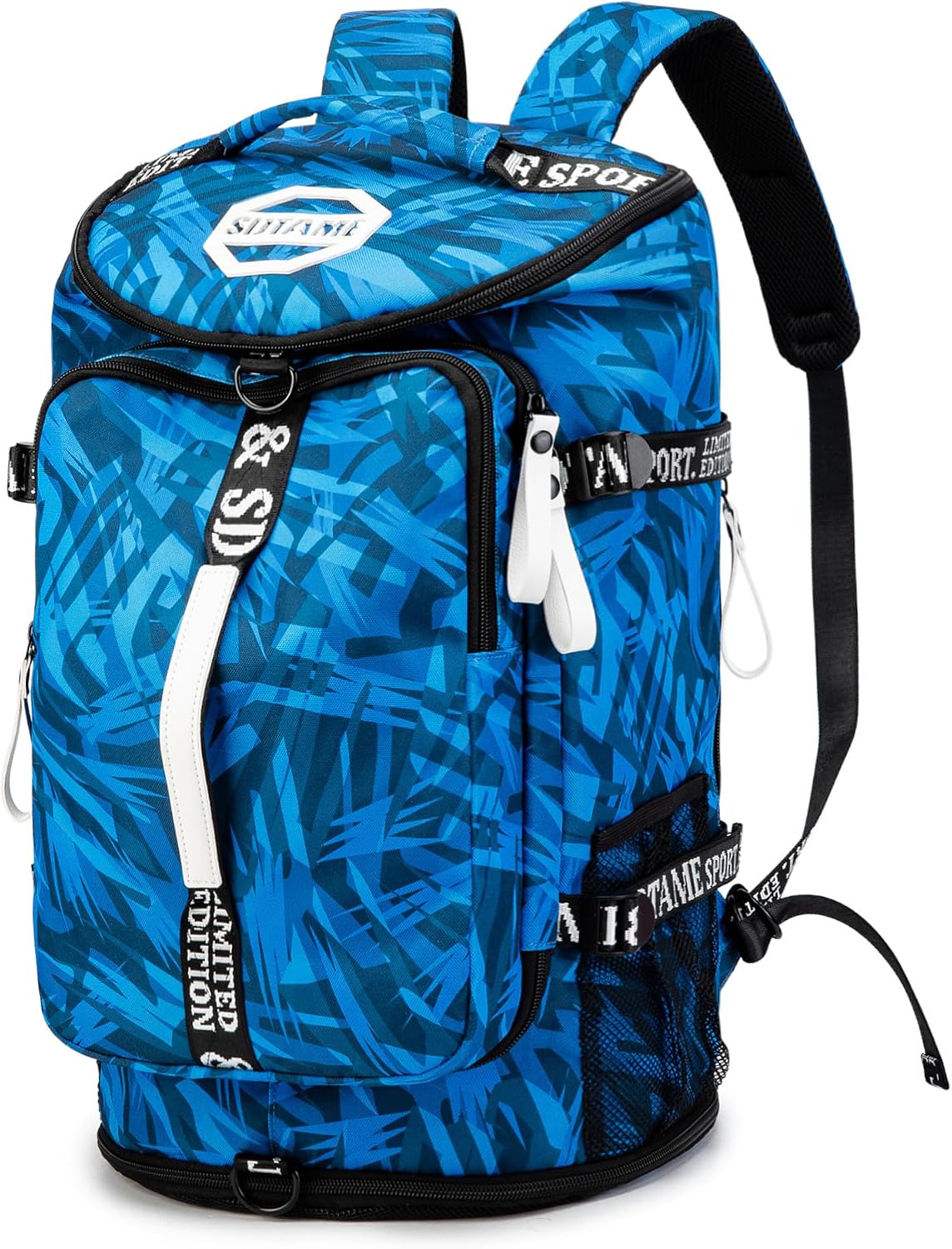 Gym Duffle Bag Backpack,4‑Way Waterproof with Shoe Compartment Travel Laptop