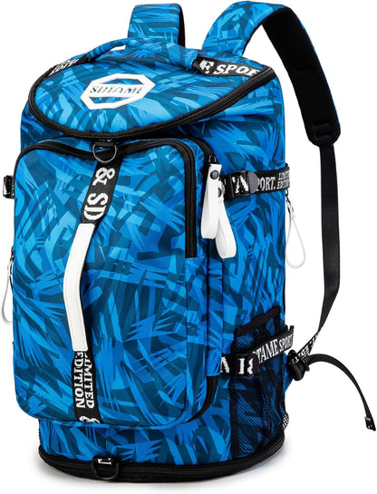 Gym Duffle Bag Backpack,4‑Way Waterproof with Shoe Compartment Travel Laptop
