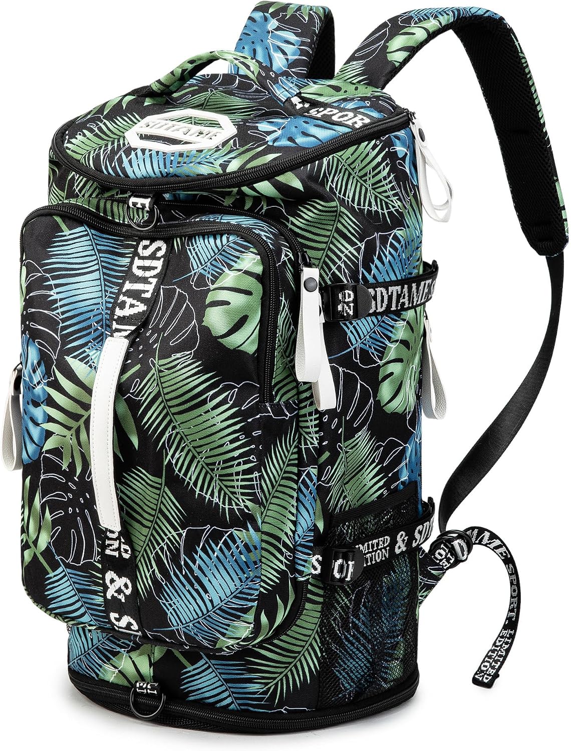 Gym Duffle Bag Backpack,4‑Way Waterproof with Shoe Compartment Travel Laptop