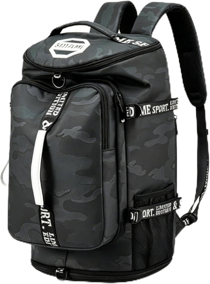 Gym Duffle Bag Backpack,4‑Way Waterproof with Shoe Compartment Travel Laptop