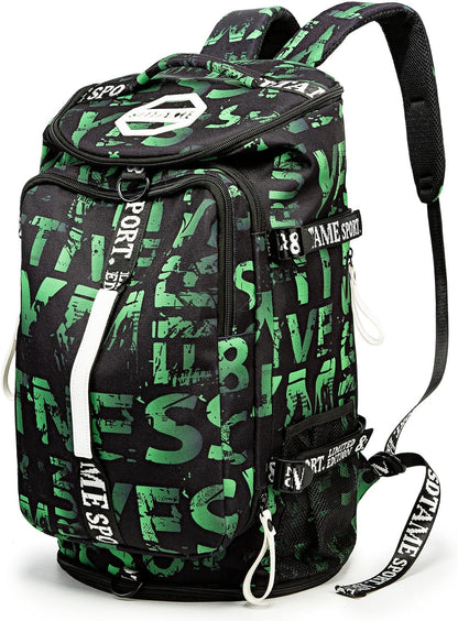 Gym Duffle Bag Backpack,4‑Way Waterproof with Shoe Compartment Travel Laptop