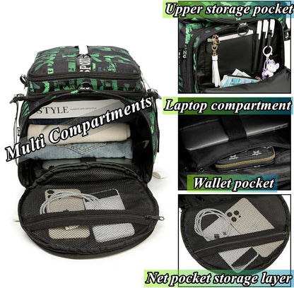 Gym Duffle Bag Backpack,4‑Way Waterproof with Shoe Compartment Travel Laptop