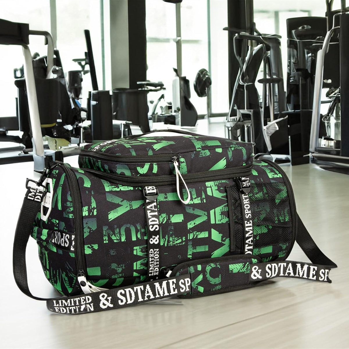 Gym Duffle Bag Backpack,4‑Way Waterproof with Shoe Compartment Travel Laptop