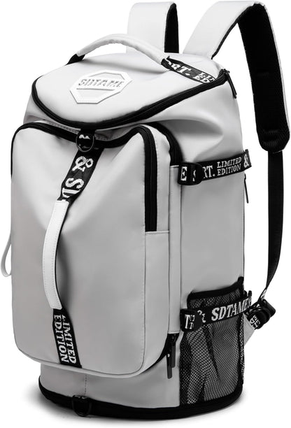 Gym Duffle Bag Backpack,4‑Way Waterproof with Shoe Compartment Travel Laptop