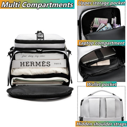 Gym Duffle Bag Backpack,4‑Way Waterproof with Shoe Compartment Travel Laptop