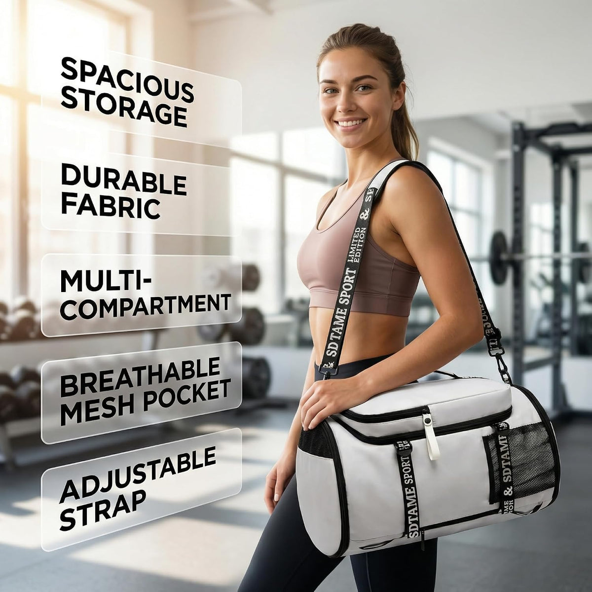 Gym Duffle Bag Backpack,4‑Way Waterproof with Shoe Compartment Travel Laptop