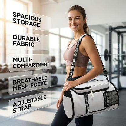 Gym Duffle Bag Backpack,4‑Way Waterproof with Shoe Compartment Travel Laptop