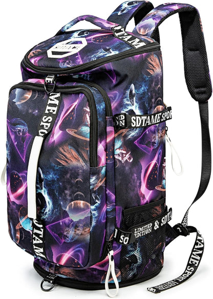 Gym Duffle Bag Backpack,4‑Way Waterproof with Shoe Compartment Travel Laptop