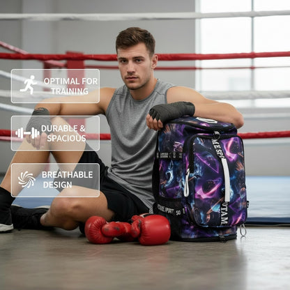 Gym Duffle Bag Backpack,4‑Way Waterproof with Shoe Compartment Travel Laptop