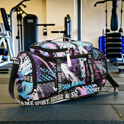 Gym Duffle Bag Backpack,4‑Way Waterproof with Shoe Compartment Travel Laptop