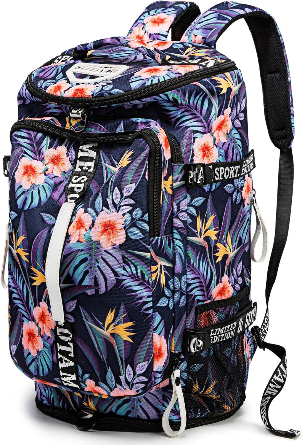 Gym Duffle Bag Backpack,4‑Way Waterproof with Shoe Compartment Travel Laptop