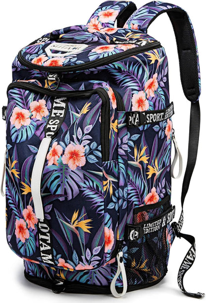 Gym Duffle Bag Backpack,4‑Way Waterproof with Shoe Compartment Travel Laptop