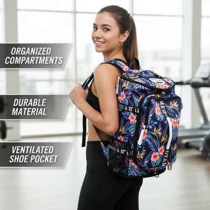 Gym Duffle Bag Backpack,4‑Way Waterproof with Shoe Compartment Travel Laptop