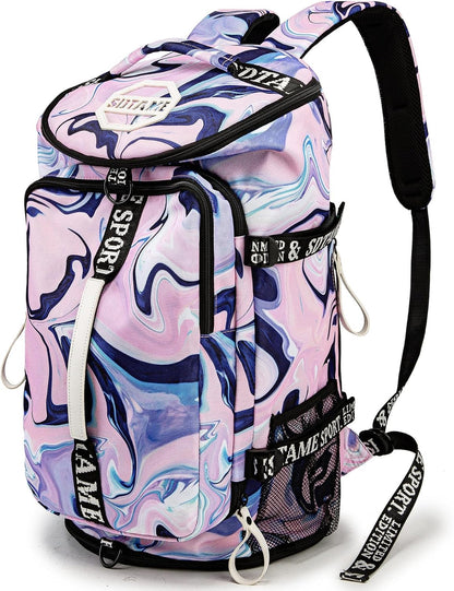 Gym Duffle Bag Backpack,4‑Way Waterproof with Shoe Compartment Travel Laptop