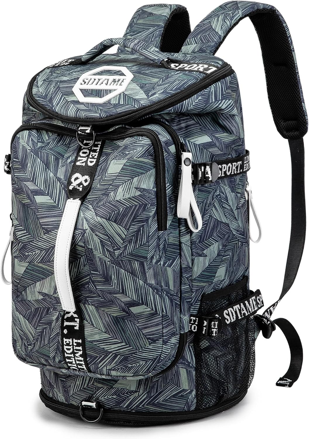 Gym Duffle Bag Backpack,4‑Way Waterproof with Shoe Compartment Travel Laptop