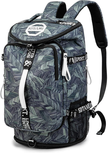 Gym Duffle Bag Backpack,4‑Way Waterproof with Shoe Compartment Travel Laptop