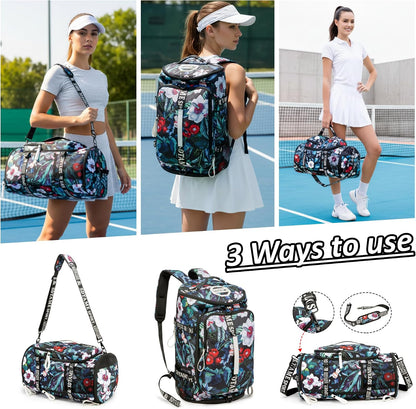 Gym Duffle Bag Backpack,4‑Way Waterproof with Shoe Compartment Travel Laptop