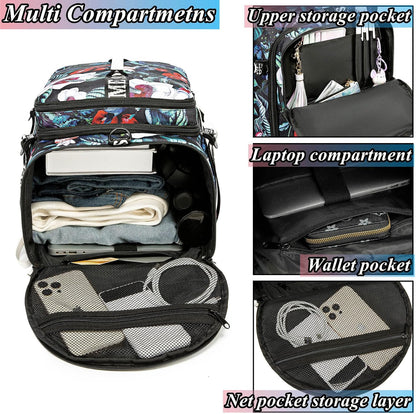 Gym Duffle Bag Backpack,4‑Way Waterproof with Shoe Compartment Travel Laptop