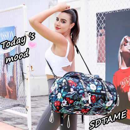 Gym Duffle Bag Backpack,4‑Way Waterproof with Shoe Compartment Travel Laptop