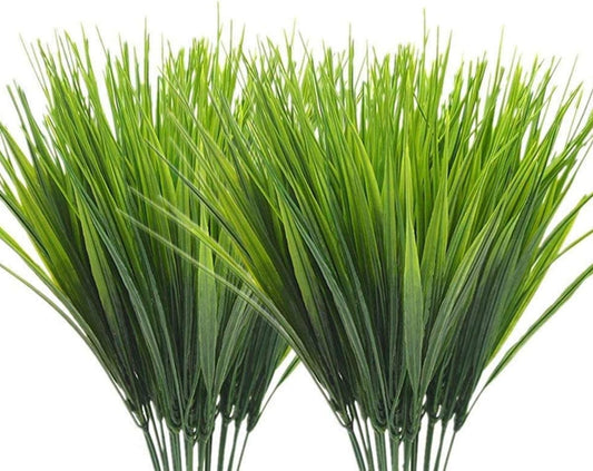 Artificial Wheat Grass, Plastic Plants Shrubs Bushes Fake Green Leaves Wedding Indoor Outdoor Home Garden Verandah Kitchen Office Table Centerpieces Arrangements Christmas Decoration - Colors A