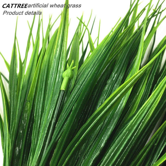 Artificial Wheat Grass, Plastic Plants Shrubs Bushes Fake Green Leaves Wedding Indoor Outdoor Home Garden Verandah Kitchen Office Table Centerpieces Arrangements Christmas Decoration - Colors A