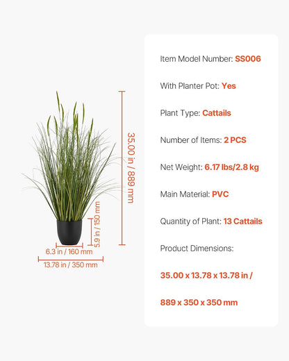 Artificial Grass Plant, 27 inch Faux Onion Grass Fake Greenery Shrubs Plant, Premium PVC for Indoor Outdoor House Home Garden Office Room Décor, Housewarming, 8 Pack Green
