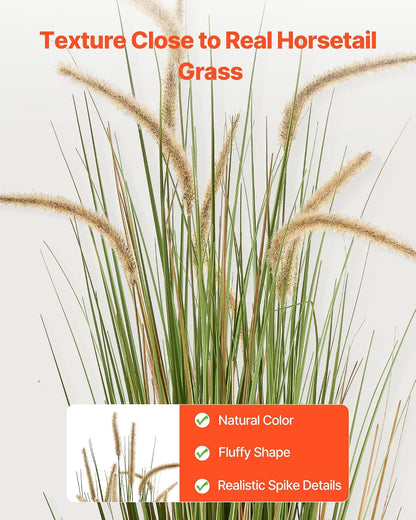 Artificial Grass Plant, 27 inch Faux Onion Grass Fake Greenery Shrubs Plant, Premium PVC for Indoor Outdoor House Home Garden Office Room Décor, Housewarming, 8 Pack Green