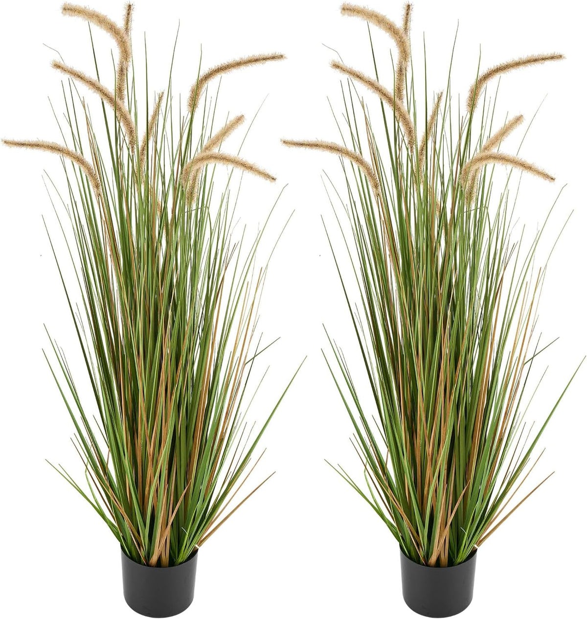 Artificial Grass Plant, 27 inch Faux Onion Grass Fake Greenery Shrubs Plant, Premium PVC for Indoor Outdoor House Home Garden Office Room Décor, Housewarming, 8 Pack Green
