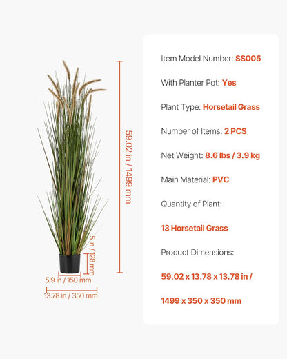 Artificial Grass Plant, 27 inch Faux Onion Grass Fake Greenery Shrubs Plant, Premium PVC for Indoor Outdoor House Home Garden Office Room Décor, Housewarming, 8 Pack Green