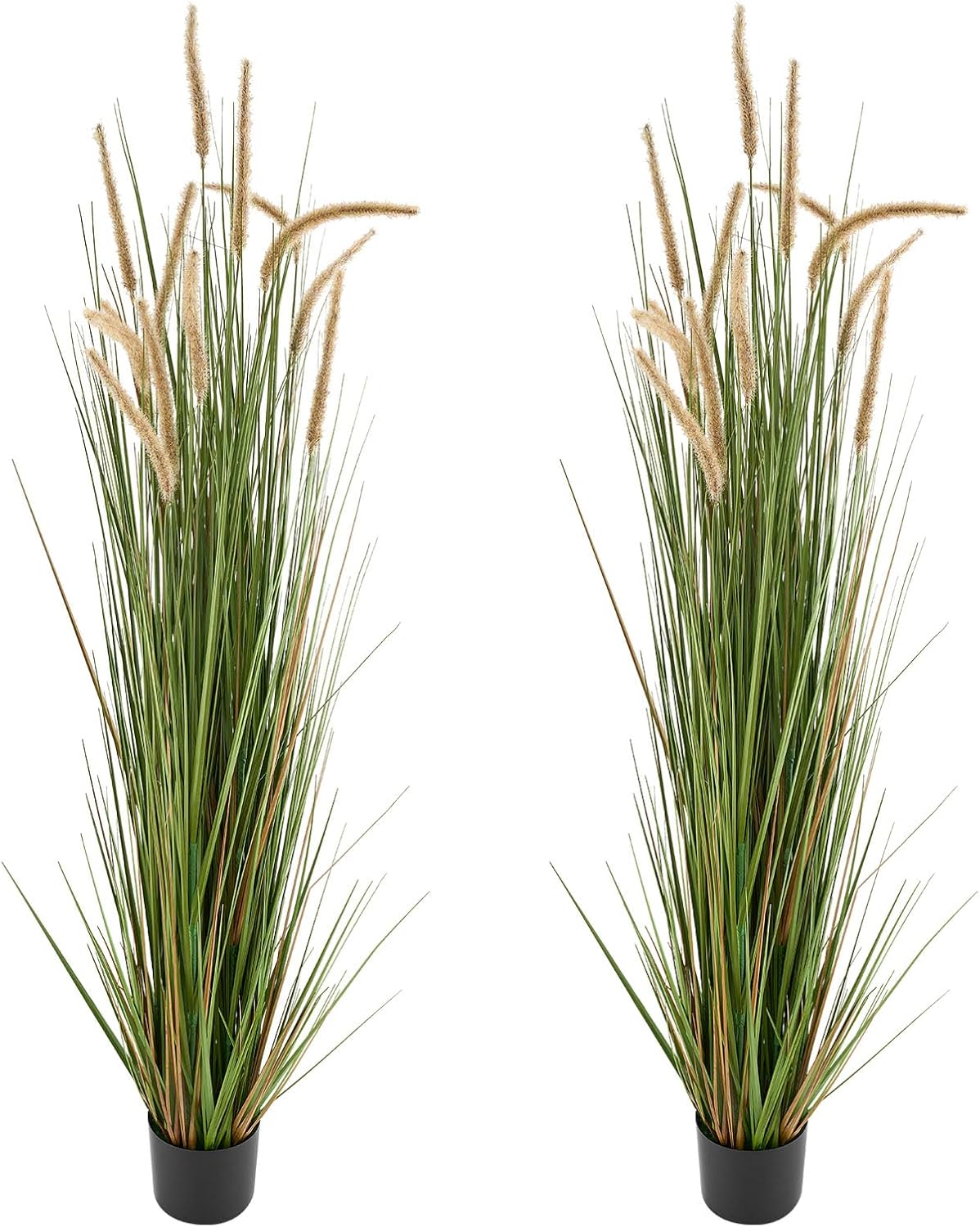 Artificial Grass Plant, 27 inch Faux Onion Grass Fake Greenery Shrubs Plant, Premium PVC for Indoor Outdoor House Home Garden Office Room Décor, Housewarming, 8 Pack Green