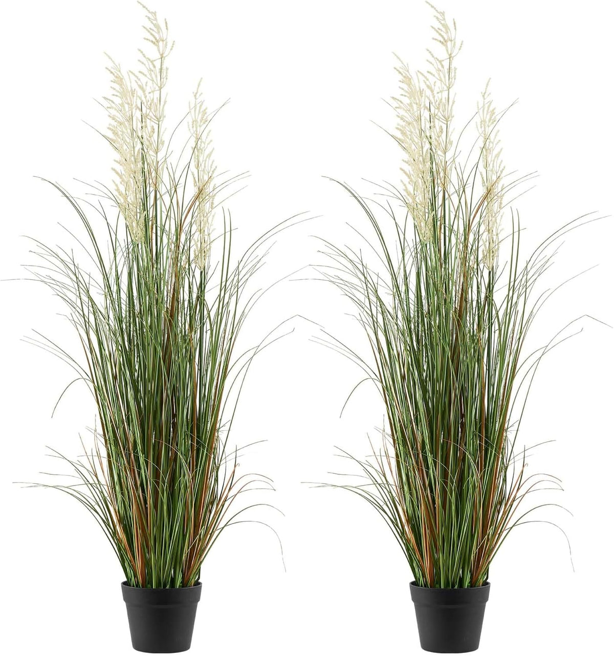 Artificial Grass Plant, 27 inch Faux Onion Grass Fake Greenery Shrubs Plant, Premium PVC for Indoor Outdoor House Home Garden Office Room Décor, Housewarming, 8 Pack Green